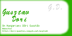 gusztav dori business card